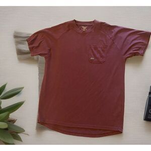 Ariat Men's Rebar‎ Cotton Size Large, Thick & Soft T-Shirt, Maroon